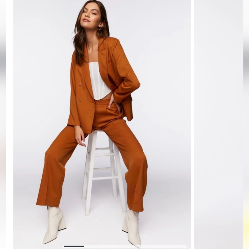 Forever 21 Rust Orange Two-Piece Pantsuit